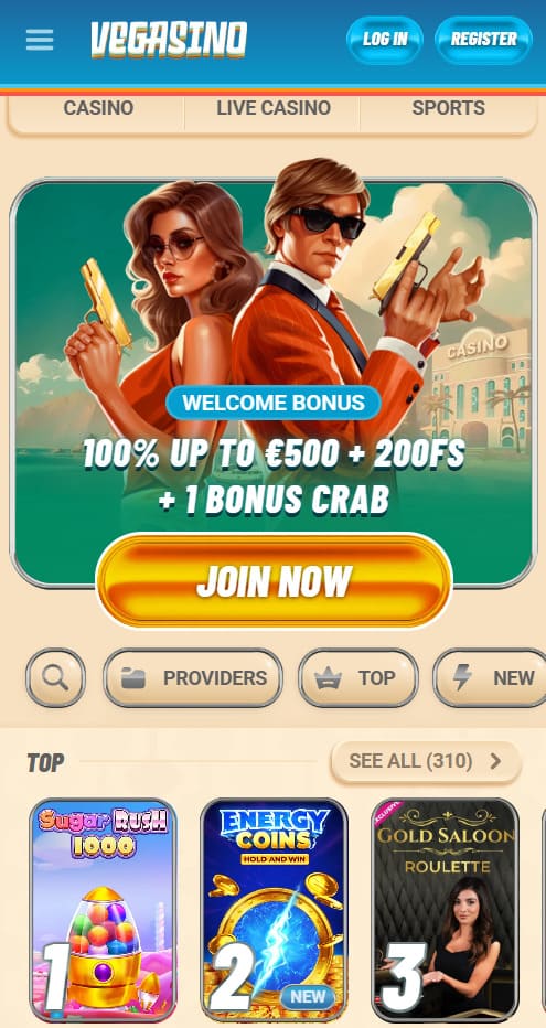 Vegasino Mobile App