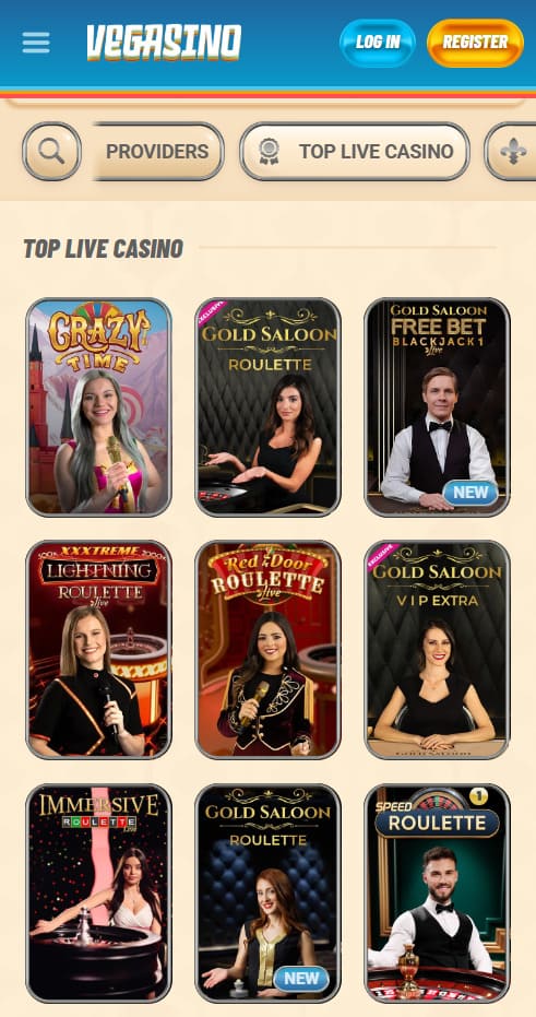 Vegasino Mobile App